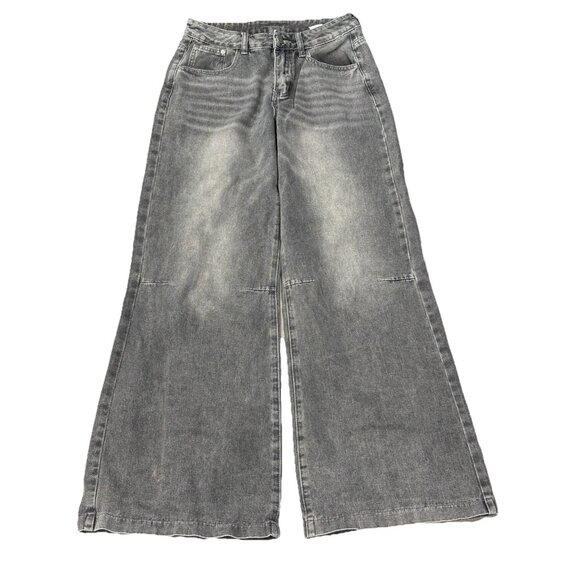 SHEIN Gray Wide Leg Jeans Size 27 - Picture 1 of 3
